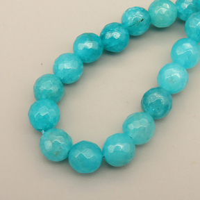 Natural Agate Beads Strands,Round,Faceted,Sea Blue,8mm,Hole:1mm,about 47 pcs/strand,about 36 g/strand,5 strands/package,14.96"(38cm),XBGB06504vbnb-L020