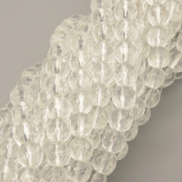 Natural White Crystal Beads Strands,Round,Faceted,Transparent White,8mm,Hole:1mm,about 47 pcs/strand,about 36 g/strand,5 strands/package,14.96"(38cm),XBGB06510vbnb-L020