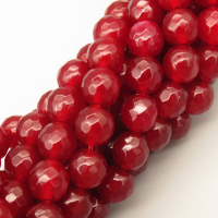 Natural Agate Beads Strands,Round,Faceted,Maroon,8mm,Hole:1mm,about 47 pcs/strand,about 36 g/strand,5 strands/package,14.96"(38cm),XBGB06518vbnb-L020