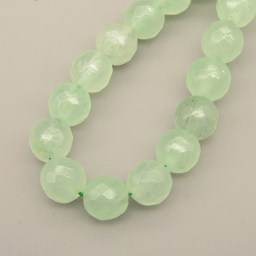 Natural Agate Beads Strands,Round,Faceted,Cyan Green,8mm,Hole:1mm,about 47 pcs/strand,about 36 g/strand,5 strands/package,14.96"(38cm),XBGB06520vbnb-L020