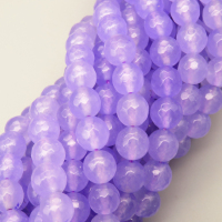 Natural Agate Beads Strands,Round,Faceted,Lavender,8mm,Hole:1mm,about 47 pcs/strand,about 36 g/strand,5 strands/package,14.96"(38cm),XBGB06536vbnb-L020