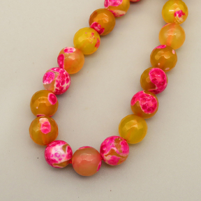 Natural Agate Beads Strands,Round,Faceted,Silt Yellow,8mm,Hole:1mm,about 47 pcs/strand,about 36 g/strand,5 strands/package,14.96"(38cm),XBGB06562vbnb-L020