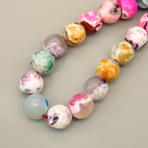 Natural Agate Beads Strands,Round,Faceted,Mixed Color,10mm,Hole:1mm,about 38 pcs/strand,about 55 g/strand,5 strands/package,14.96"(38cm),XBGB06624bbov-L020