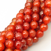 Natural Agate Beads Strands,Round,Faceted,Maroon,10mm,Hole:1mm,about 38 pcs/strand,about 55 g/strand,5 strands/package,14.96"(38cm),XBGB06642bbov-L020