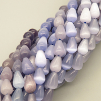 Cat Eye Beads Strands,Water Droplets, Pear Shape,Purple,6x9mm,Hole:1mm,about 42 pcs/strand,about 55 g/strand,5 strands/package,14.96"(38cm),XBGB06722bhia-L020