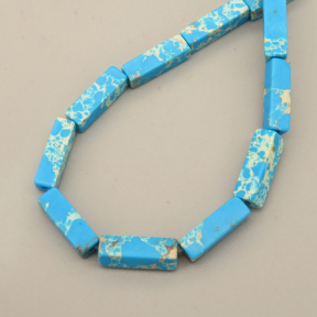 Natural Imperial Jasper Beads Strands,Long Block,Sky Blue,4x13mm,Hole:1.2mm,about 30 pcs/strand,about 80 g/strand,5 strands/package,14.96"(38cm),XBGB06744bhva-L020