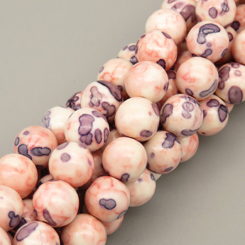 Natural Riverstones Beads Strands,Round,Off-White,8mm,Hole:1mm,about 47 pcs/strand,about 36 g/strand,5 strands/package,14.96"(38cm),XBGB06762vbnb-L020