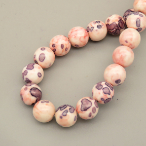 Natural Riverstones Beads Strands,Round,Off-White,8mm,Hole:1mm,about 47 pcs/strand,about 36 g/strand,5 strands/package,14.96"(38cm),XBGB06762vbnb-L020