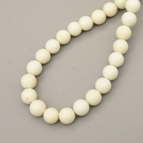 Natural Riverstones Beads Strands,Round,Cream Color,6mm,Hole:0.8mm,about 63 pcs/strand,about 22 g/strand,5 strands/package,14.96"(38cm),XBGB06774vbmb-L020