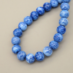Natural Riverstones Beads Strands,Round,Blue,6mm,Hole:0.8mm,about 63 pcs/strand,about 22 g/strand,5 strands/package,14.96"(38cm),XBGB06788vbmb-L020