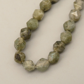 Natural Labradorite Beads Strands,Star Horn,Faceted,Gray,6mm,Hole:0.8mm,about 63 pcs/strand,about 12 g/strand,5 strands/package,14.96"(38cm),XBGB06828ahjb-L020