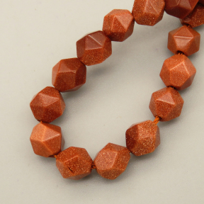 Natural Red Goldstone Beads Strands,Star Horn,Faceted,Brown,6mm,Hole:0.8mm,about 63 pcs/strand,about 12 g/strand,5 strands/package,14.96"(38cm),XBGB06840bhia-L020
