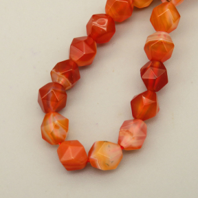 Natural Agate Beads Strands,Star Horn,Faceted,Orange Red,6mm,Hole:0.8mm,about 63 pcs/strand,about 12 g/strand,5 strands/package,14.96"(38cm),XBGB06844vhha-L020