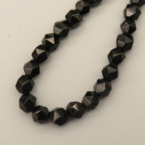 Natural Agate Beads Strands,Star Horn,Faceted,Black,6mm,Hole:0.8mm,about 63 pcs/strand,about 12 g/strand,5 strands/package,14.96"(38cm),XBGB06876bhva-L020