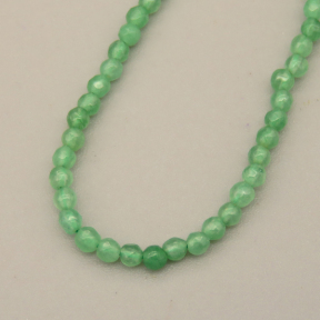 Natural Agate Beads Strands,Round,Faceted,Green,2mm,Hole:0.5mm,about 190 pcs/strand,about 2.5 g/strand,5 strands/package,14.96"(38cm),XBGB06926vhha-L020