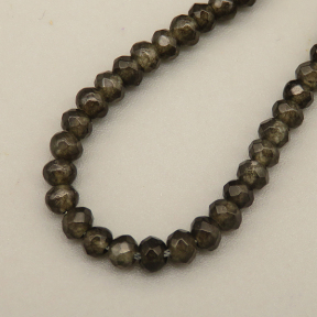 Natural Agate Beads Strands,Abacus Beads,Faceted,Dark Grey,2x3mm,Hole:0.5mm,about 126 pcs/strand,about 5.5 g/strand,5 strands/package,14.96"(38cm),XBGB06950bhva-L020