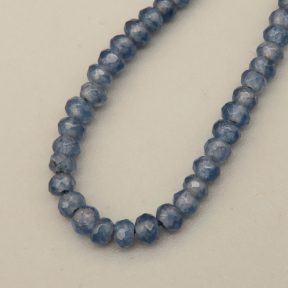 Natural Agate Beads Strands,Abacus Beads,Faceted,Dark Blue,2x3mm,Hole:0.5mm,about 126 pcs/strand,about 5.5 g/strand,5 strands/package,14.96"(38cm),XBGB06952bhva-L020