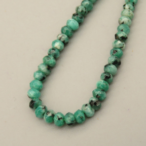 Natural Agate Beads Strands,Abacus Beads,Faceted,Cyan Green,2x3mm,Hole:0.5mm,about 126 pcs/strand,about 5.5 g/strand,5 strands/package,14.96"(38cm),XBGB06954bhva-L020