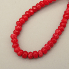 Natural Agate Beads Strands,Abacus Beads,Faceted,Maroon,2x3mm,Hole:0.5mm,about 126 pcs/strand,about 5.5 g/strand,5 strands/package,14.96"(38cm),XBGB06956bhva-L020