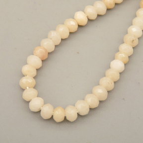 Natural Agate Beads Strands,Abacus Beads,Faceted,Cream Color,2x3mm,Hole:0.5mm,about 126 pcs/strand,about 5.5 g/strand,5 strands/package,14.96"(38cm),XBGB06962bhva-L020