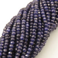 Natural Agate Beads Strands,Abacus Beads,Faceted,Deep Royal Blue,2x3mm,Hole:0.5mm,about 126 pcs/strand,about 5.5 g/strand,5 strands/package,14.96"(38cm),XBGB06966bhva-L020