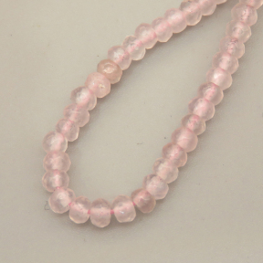 Natural Agate Beads Strands,Abacus Beads,Faceted,Pink,2x3mm,Hole:0.5mm,about 126 pcs/strand,about 5.5 g/strand,5 strands/package,14.96"(38cm),XBGB06972bhva-L020