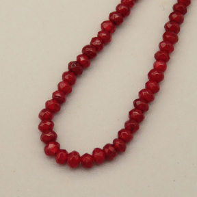 Natural Agate Beads Strands,Abacus Beads,Faceted,Red Wine,2x3mm,Hole:0.5mm,about 126 pcs/strand,about 5.5 g/strand,5 strands/package,14.96"(38cm),XBGB06974bhva-L020