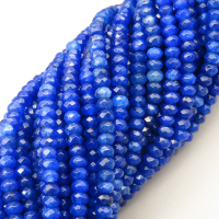 Natural Agate Beads Strands,Abacus Beads,Faceted,Royal Blue,2x3mm,Hole:0.5mm,about 126 pcs/strand,about 5.5 g/strand,5 strands/package,14.96"(38cm),XBGB06976bhva-L020