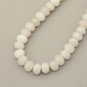 Natural Agate Beads Strands,Abacus Beads,Faceted,White Grey,2x3mm,Hole:0.5mm,about 126 pcs/strand,about 5.5 g/strand,5 strands/package,14.96"(38cm),XBGB06978bhva-L020