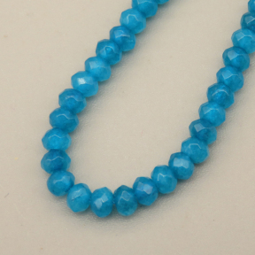 Natural Agate Beads Strands,Abacus Beads,Faceted,Deep Sea Blue,2x3mm,Hole:0.5mm,about 126 pcs/strand,about 5.5 g/strand,5 strands/package,14.96"(38cm),XBGB06980bhva-L020