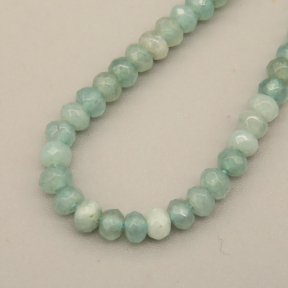 Natural Agate Beads Strands,Abacus Beads,Faceted,Cyan,2x3mm,Hole:0.5mm,about 126 pcs/strand,about 5.5 g/strand,5 strands/package,14.96"(38cm),XBGB06984bhva-L020
