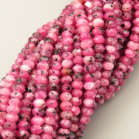 Natural Agate Beads Strands,Abacus Beads,Faceted,Pink Purple,2x3mm,Hole:0.5mm,about 126 pcs/strand,about 5.5 g/strand,5 strands/package,14.96"(38cm),XBGB06986bhva-L020