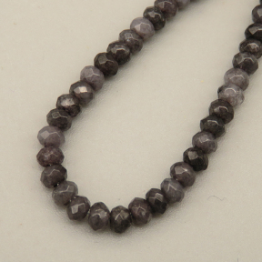 Natural Agate Beads Strands,Abacus Beads,Faceted,Gray-Black,2x3mm,Hole:0.5mm,about 126 pcs/strand,about 5.5 g/strand,5 strands/package,14.96"(38cm),XBGB06988bhva-L020