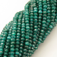 Natural Agate Beads Strands,Abacus Beads,Faceted,Dark Green,2x3mm,Hole:0.5mm,about 126 pcs/strand,about 5.5 g/strand,5 strands/package,14.96"(38cm),XBGB06990bhva-L020