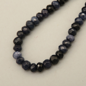 Natural Agate Beads Strands,Abacus Beads,Faceted,Dark Grey Black,2x3mm,Hole:0.5mm,about 126 pcs/strand,about 5.5 g/strand,5 strands/package,14.96"(38cm),XBGB06994bhva-L020