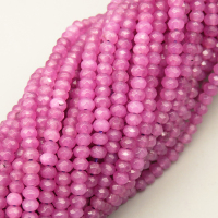 Natural Agate Beads Strands,Abacus Beads,Faceted,Light Purple,2x3mm,Hole:0.5mm,about 126 pcs/strand,about 5.5 g/strand,5 strands/package,14.96"(38cm),XBGB06998bhva-L020