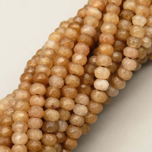 Natural Agate Beads Strands,Abacus Beads,Faceted,Brown,2x3mm,Hole:0.5mm,about 126 pcs/strand,about 5.5 g/strand,5 strands/package,14.96"(38cm),XBGB07002bhva-L020