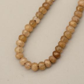 Natural Agate Beads Strands,Abacus Beads,Faceted,Brown,2x3mm,Hole:0.5mm,about 126 pcs/strand,about 5.5 g/strand,5 strands/package,14.96"(38cm),XBGB07002bhva-L020