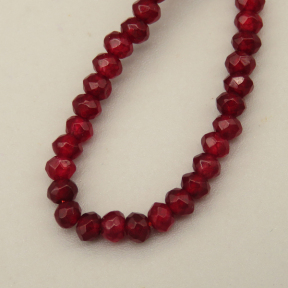 Natural Agate Beads Strands,Abacus Beads,Faceted,Red Wine,2x3mm,Hole:0.5mm,about 126 pcs/strand,about 5.5 g/strand,5 strands/package,14.96"(38cm),XBGB07010bhva-L020