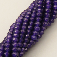 Natural Agate Beads Strands,Abacus Beads,Faceted,Dark Purple,2x3mm,Hole:0.5mm,about 126 pcs/strand,about 5.5 g/strand,5 strands/package,14.96"(38cm),XBGB07014bhva-L020