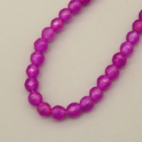 Natural Agate Beads Strands,Round,Faceted,Purple,3mm,Hole:0.8mm,about 126 pcs/strand,about 6.5 g/strand,5 strands/package,14.96"(38cm),XBGB07016bbov-L020