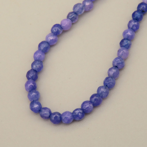 Natural Agate Beads Strands,Round,Faceted,Blue,3mm,Hole:0.8mm,about 126 pcs/strand,about 6.5 g/strand,5 strands/package,14.96"(38cm),XBGB07020bbov-L020