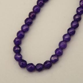 Natural Agate Beads Strands,Round,Faceted,Purple Blue,3mm,Hole:0.8mm,about 126 pcs/strand,about 6.5 g/strand,5 strands/package,14.96"(38cm),XBGB07034bbov-L020