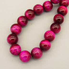 Natural Color Tiger Eye Beads Strands,Round,Dyed,Rose Red,10mm,Hole:1mm,38 pcs/strand,55 g/strand,5 strands/package,14.96"(38cm),XBGB07154biib-L020