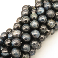 Natural Color Tiger Eye Beads Strands,Round,Dyed,Dark Gray,10mm,Hole:1mm,38 pcs/strand,55 g/strand,5 strands/package,14.96"(38cm),XBGB07156biib-L020