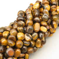 Natural Gold Tiger Eye Beads Strands,Random Particles,Golden Brown,7x7x11mm-5x7x9mm,Hole:1mm,50 pcs/strand,80 g/strand,5 strands/package,14.96"(38cm),XBGB07202vhha-L020