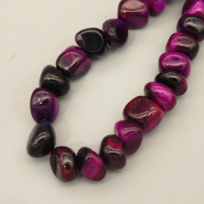 Natural Color Tiger Eye Beads Strands,Random Particles,Dyed,Purple,7x7x11mm-5x7x9mm,Hole:1mm,50 pcs/strand,80 g/strand,5 strands/package,14.96"(38cm),XBGB07204vhha-L020