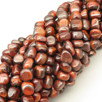 Natural Color Tiger Eye Beads Strands,Random Particles,Dyed,Brown,5x9x11mm-7x9x11mm,Hole:1mm,46 pcs/strand,90 g/strand,5 strands/package,14.96"(38cm),XBGB07210vhha-L020