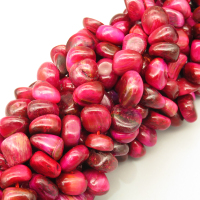Natural Color Tiger Eye Beads Strands,Random Particles,Dyed,Rose Brown,5x9x11mm-7x9x11mm,Hole:1mm,46 pcs/strand,90 g/strand,5 strands/package,14.96"(38cm),XBGB07212vhha-L020