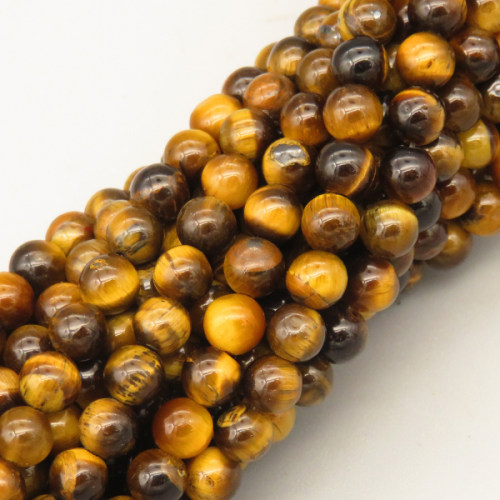 Natural Gold Tiger Eye Beads Strands,Round,Golden Brown,4mm,Hole:0.8mm,95 pcs/strand,9 g/strand,5 strands/package,14.96"(38cm),XBGB07222vbnb-L020